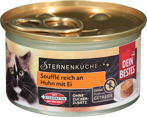 Krmivo pre mačky Sternenküche soufflé kuracie mäso a vajcia Dein Bestes