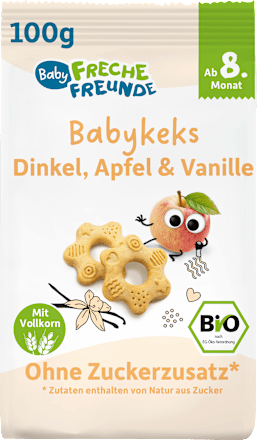 Babykekse Dinkel, Apfel & Vanille ab dem 8. Monat Freche Freunde