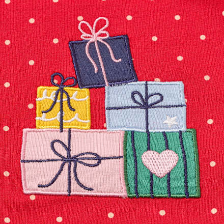 Tunika mit Geschenk-Applikation & Punkte-Muster, rot, Gr. 92 ALANA