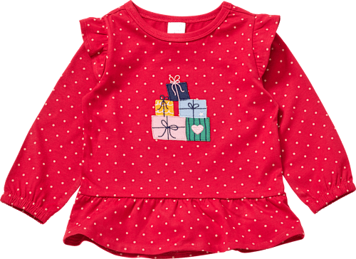 Tunika mit Geschenk-Applikation & Punkte-Muster, rot, Gr. 92 ALANA