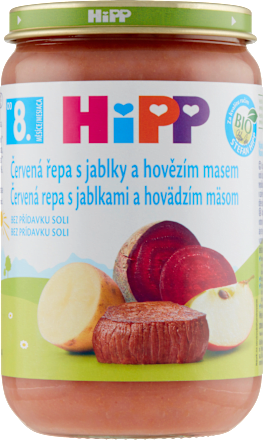 BIO příkrm Červená repa s jablky a hovězím HiPP