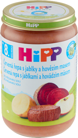BIO příkrm Červená repa s jablky a hovězím HiPP