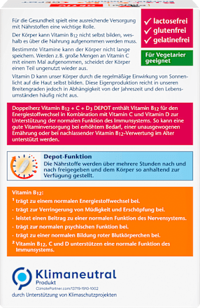 B12 + C + D3 Energie + Immun Tabletten 100St Doppelherz