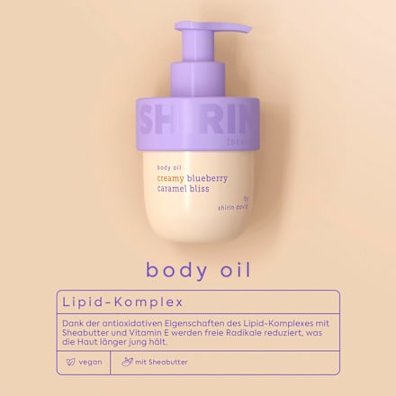 Körperöl Creamy Blueberry Caramel Bliss SHIRIN BEAUTY