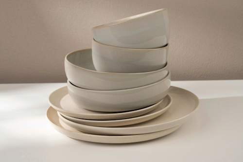 Pasta-/ Bowlteller, grau (19,5x5 cm) Jean&Len