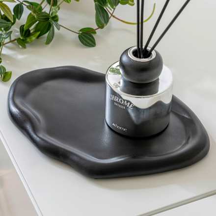 Schmuckablage mit Wellenrand, schwarz (24x16,5 cm) dm home