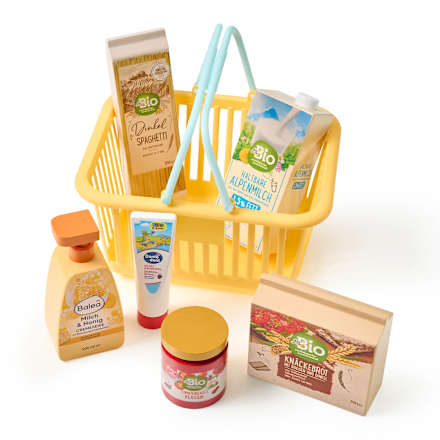 Spielzeug-Set Kaufmannsladen aus Holz, mehrfarbig 7tlg dm home