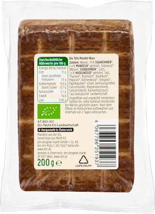 Tofu bio con mandorle e nocciole dmBio