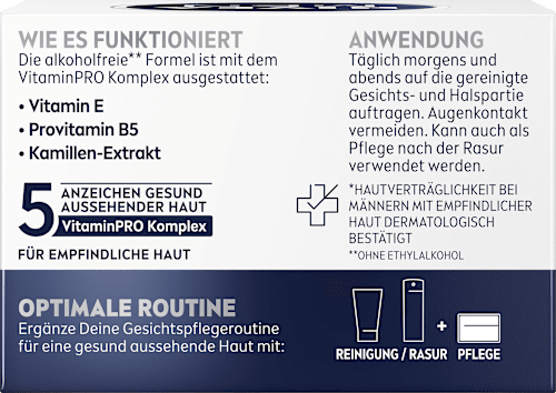 Feuchtigkeitscreme sensitive NIVEA MEN