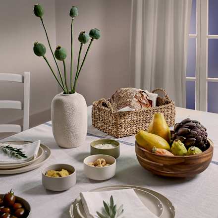 Vase aus Keramik, raue Optik, offwhite (12x19,5 cm) dm home