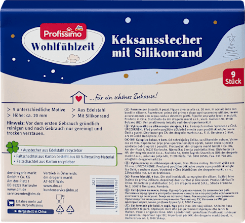 Keksausstecher mit Silikonrand, Tiere Profissimo