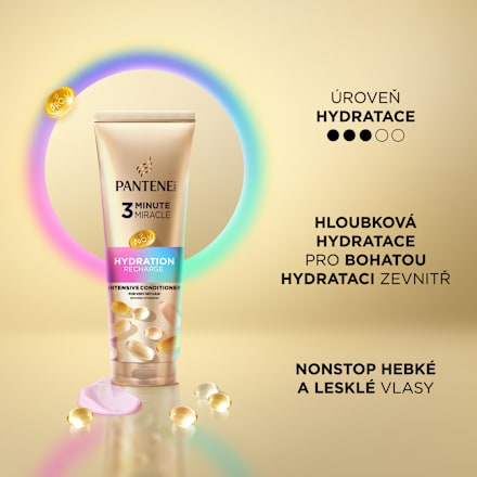 3 Minute Miracle balzám na vlasy Hydration Recharge PANTENE PRO-V
