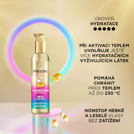 krém na vlasy Hydration Recharge Heat & Glow PANTENE PRO-V