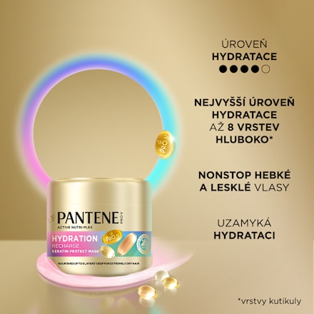 maska na vlasy Hydration Recharge Keratin Protect PANTENE PRO-V