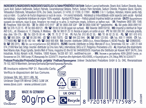 Krémové tuhé mydlo Replenishing  Dove