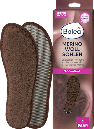 Einlegesohlen Merinowollsohlen, Gr. 40/41 (1 Paar) Balea