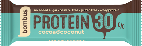 Tyčinka Protein 30 % cocoa & coconut bombus