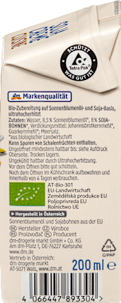 Bio szója főzőkrém  dmBio