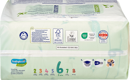 Pannolini ecologici misura 6 (15-20 kg) babylove nature