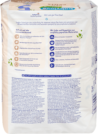 Ekologické plienkové nohavičky - veľ. 5 junior (12-17 kg) babylove nature