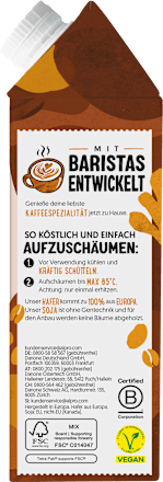 Hafer-Sojadrink Barista Karamell Geschmack alpro