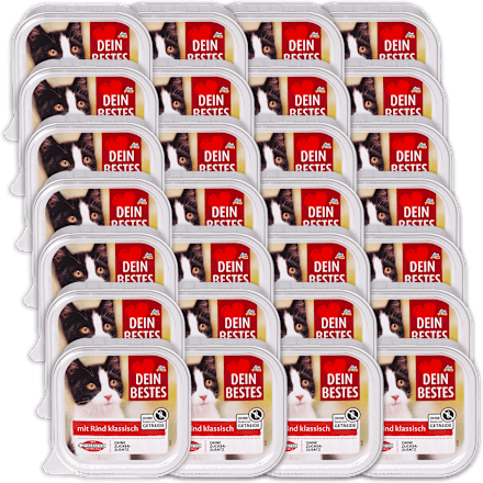 Potpuna hrana za mačke s govedinom, 28 x 100 g DEIN BESTES