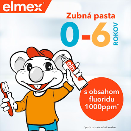 Detská zubná pasta, 0-6 rokov elmex