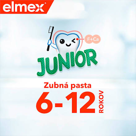 Junior detská zubná pasta, 6-12 rokov elmex