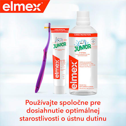 Junior detská zubná pasta, 6-12 rokov elmex