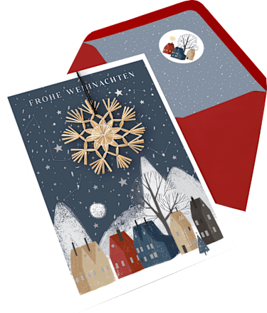 UK Greetings Weihnachtskarte Für Tochter | Schneeflocken-Design, Mit Stern-Anhänger
