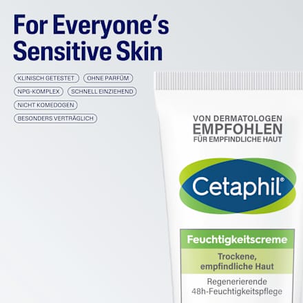 Cetaphil Feuchtigkeitscreme für trockene, empfindliche Haut Cetaphil