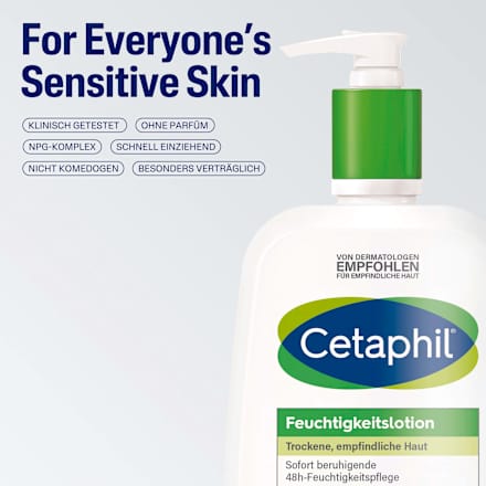 Cetaphil Feuchtigkeitslotion für trockene und empfindliche Haut Cetaphil