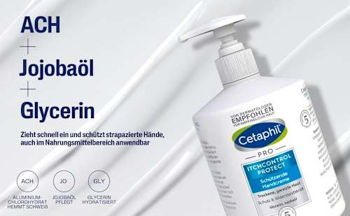 Cetaphil Pro Itchcontrol Protect Schützende Handcreme mit Spender  Cetaphil