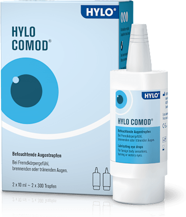 HYLO COMOD Augentropfen Natriumhyaluronat 1 mg/m, 2 x 10 ml HYLO