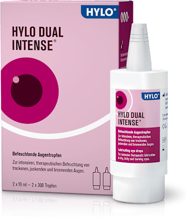 HYLO DUAL INTENSE Befeuchtende Augentropfen Natriumhyaluronat und Ectoin  2 x á 10 ml HYLO