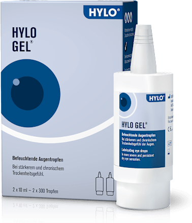 HYLO GEL Befeuchtende Augentropfen Natriumhyaluronat 2 mg/ml  2x á 10 ml HYLO