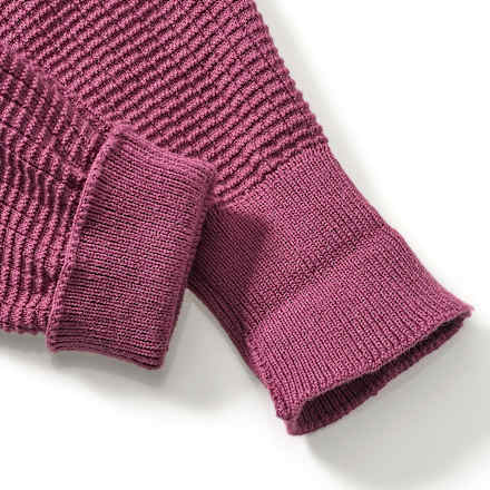 Latzhose aus Strick & mit Mitwachsfunktion, lila, Gr. 74 ALANA