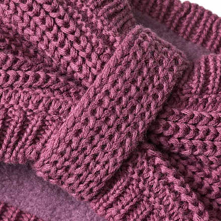 Stirnband aus Strick & mit Futter, lila, Gr. 52/53 PUSBLU