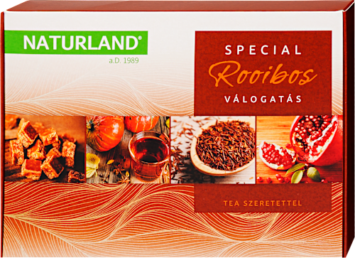Díszdobozos teaválogatás, Rooibos tea, 30 db filter NATURLAND