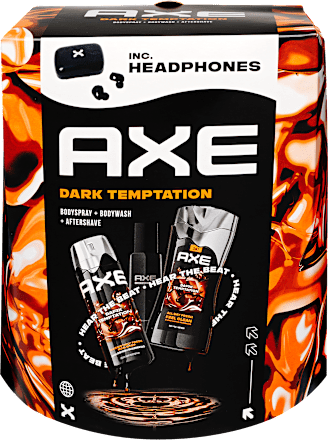 Dark temptation ajándékcsomag fülhallgatóval AXE