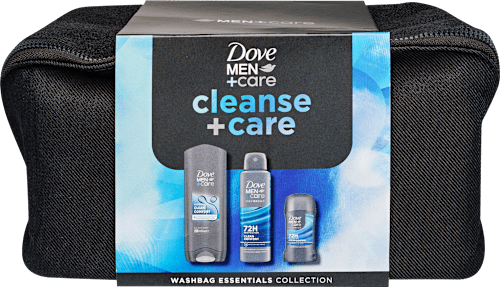 Férfi ajándékcsomag, Cleanse + care, neszesszer Dove MEN+CARE