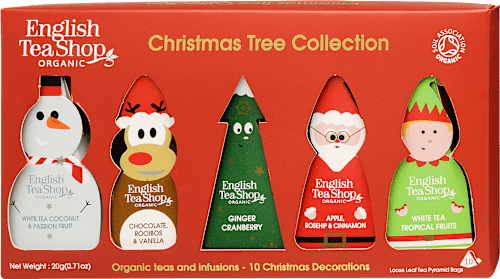 Díszdobozos teaválogatás, Karácsonyi mesefigurák selyempiramis filterekben, 5x2 db filter English Tea Shop