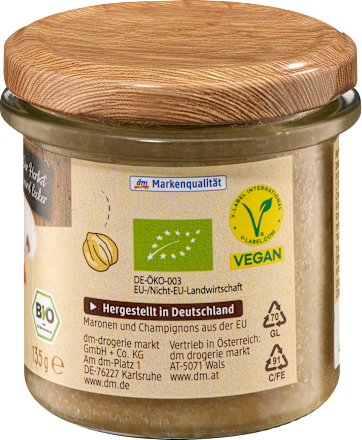 Crema di marroni e funghi champignon bio dmBio