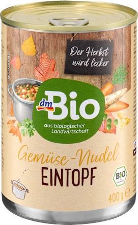 Bio enolončnica z zelenjavo in testeninami dmBio