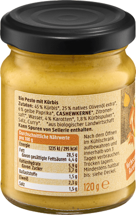 Bio omaka pesto z bučo dmBio