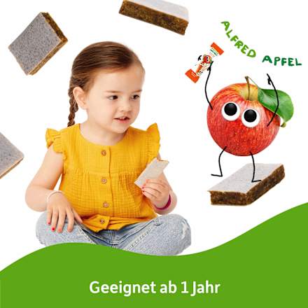 Fruchtriegel mit Getreide Apfel Karotte ab 3 Jahren, (4x23 g) Freche Freunde