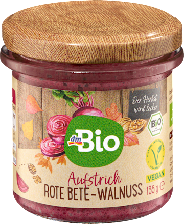 Brotaufstrich, Streichcreme Rote Bete-Walnuss dmBio