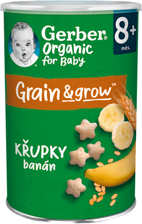 Grain & grow křupky s příchutí banánu Gerber Organic