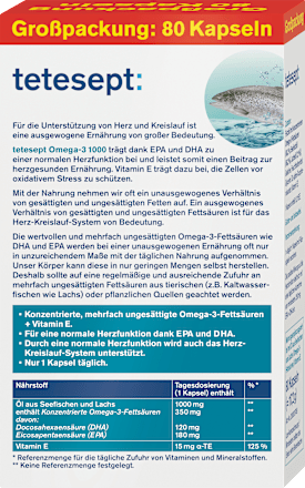 Omega-3 Lachsöl 1000 Kapseln tetesept