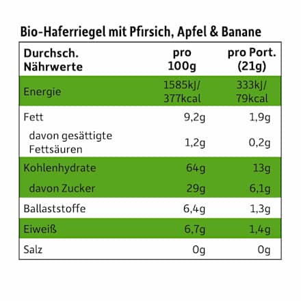 Fruchtriegel Pfirsich, Apfel & Banane, ab 3 Jahren Freche Freunde